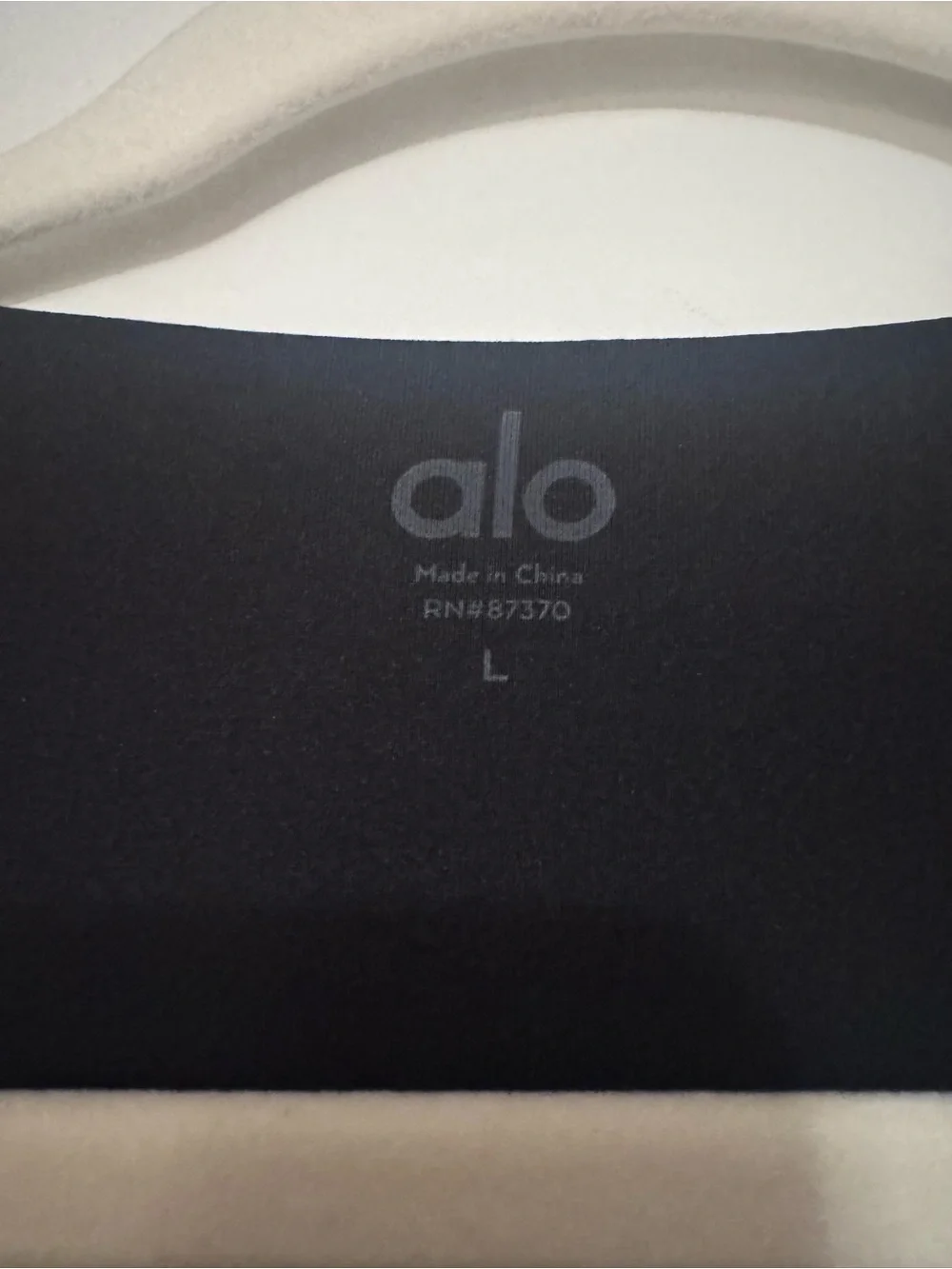 ALO Yoga Black Long Sleeve Scoop-Neck Crop Top